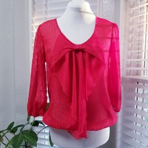 Red Bow Blouse
